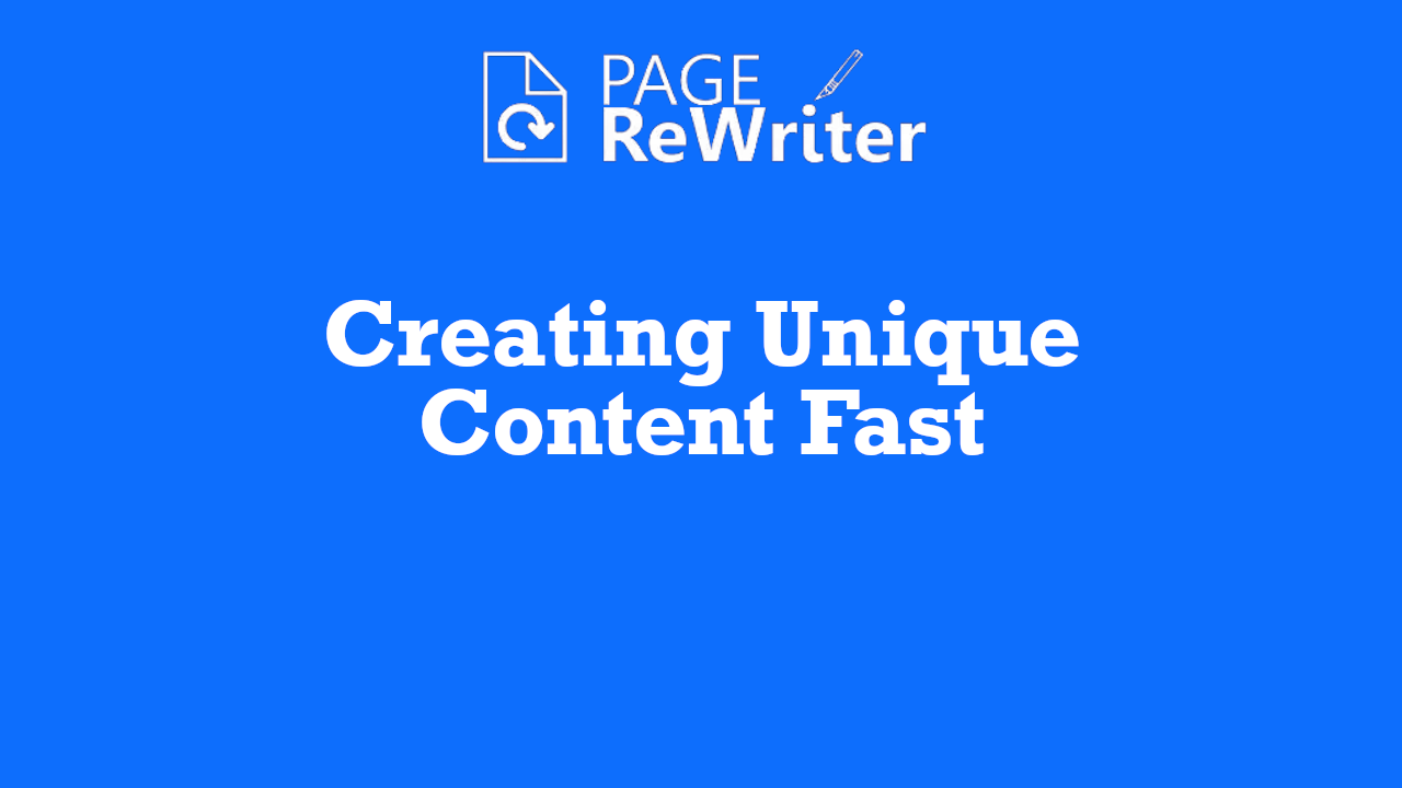 Page Rewriter Creating Free SEO Content Fast