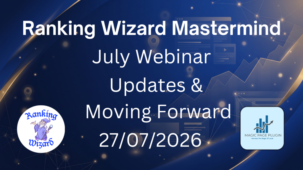 Ranking Wizard Mastermind Opening Webinar